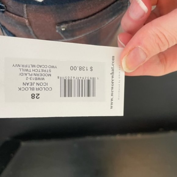 WeWoreWhat New With Tags Plaid Stretchy Jeans - Picture 6 of 6